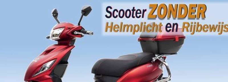 Elektrische scooter zonder helm