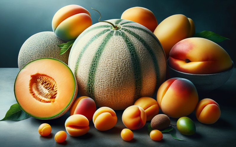 veel vitamine a in Cantaloupe en perzik en fruit
